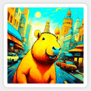 Capybara in Pоссия Sticker